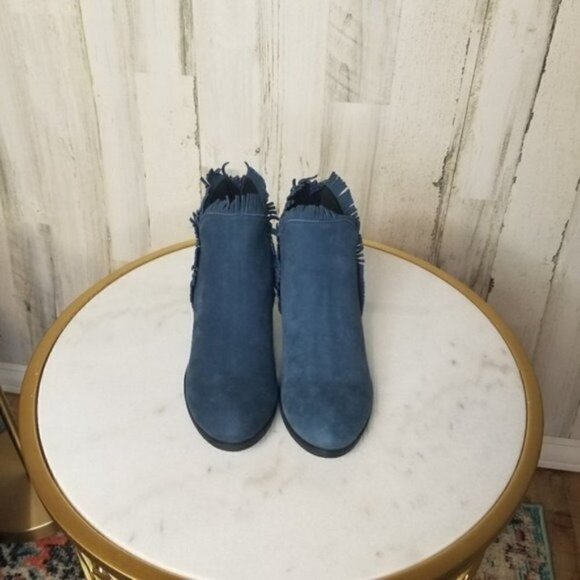 Bueno Cathy Bootie Blue Nubuck SZ 38 7.5-8M - Picture 3 of 6